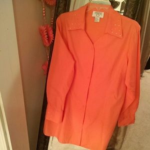 Cervelle Tunic rhinestone blouse M